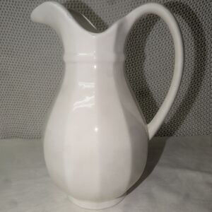 Elegant White Ceramic Pitcher